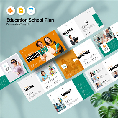 Education School Plan Presentation Template 3d agency animation branding design education graphic design illustration infographic resume logo minimal motion graphics pitch deck plan presentation professional resume project school slide ui