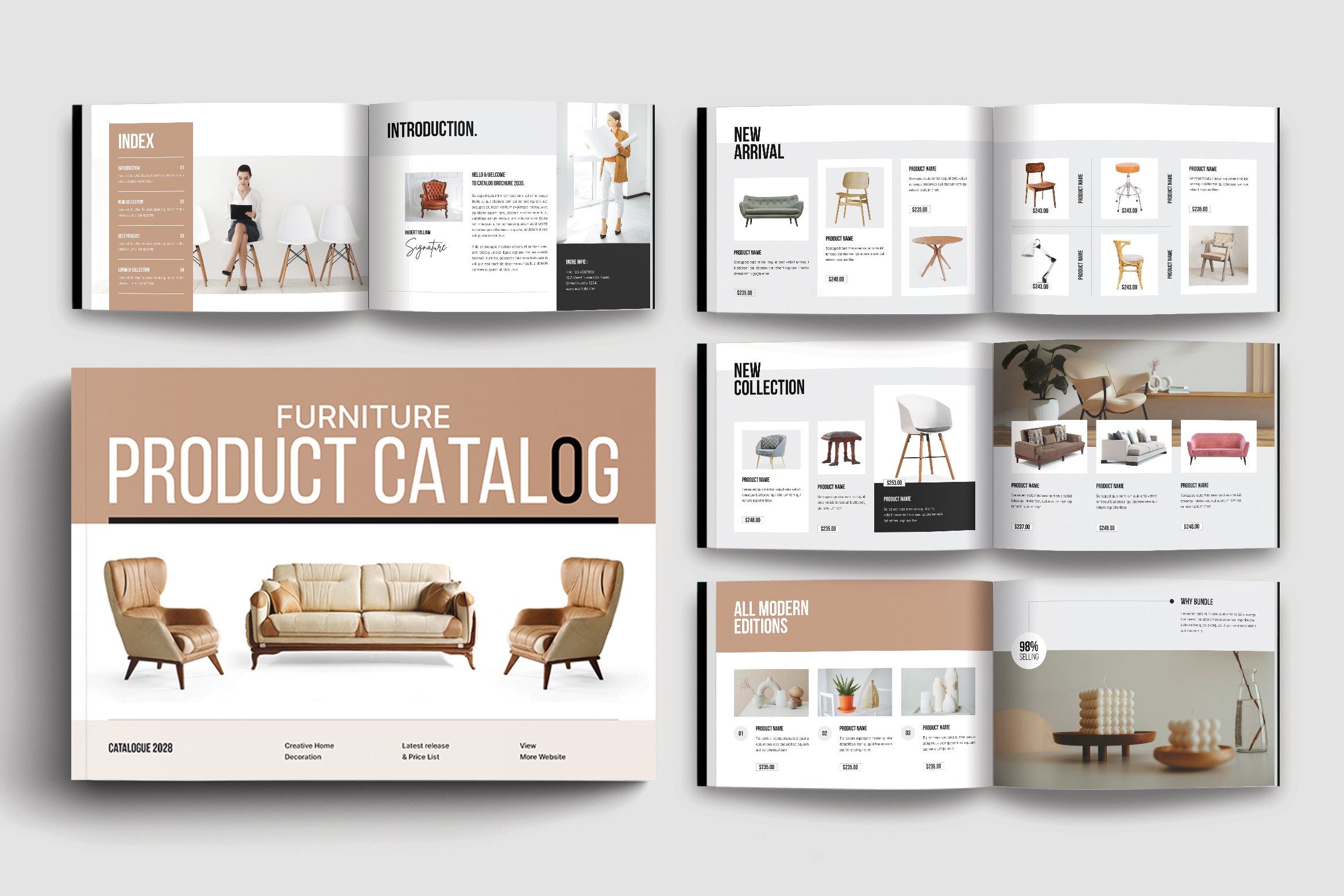 Product Catalog Template Landscape 3d a4 agency app architecture branding brochure business corporate design graphic design illustration logo minimal motion graphics print ui