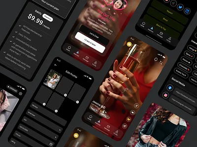 Unity – Modern Dating & Matchmaking App app concept chat ui clean design dating app dating app ui design gradient ui matchmaking app mobile app ui modern ui design profile ui swipe interface ux design uxshakil
