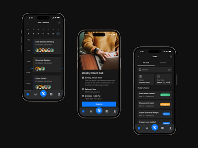 Mobile Calendar - Lookscout Design System android calendar clean dark design ios layout mobile responsive ui user interface ux