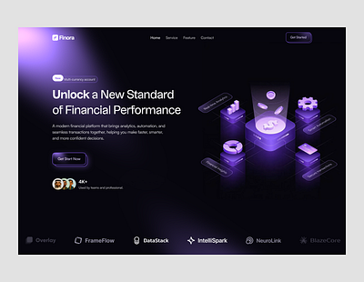 Hero Section 3d 3d illustation clean ui dark finance fintech fintech landing page hero hero section hero section design home home page design landing page landing page ui template hero ui website