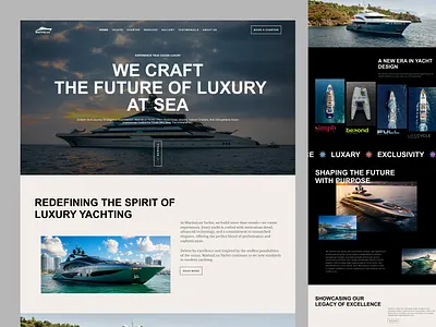 MarinaLux Yachts – Luxury Yacht Website Design boat boats corporate website creative website landing page landing page design luxury brand modern landing page modern website ocean logos sailing water sports web design web design inspiration web ui yacht app yacht club yacht flyer yachting yachts