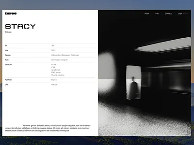 Project Page | Minimal Studio Website clean website creative design framer development minimal studio website modern studio website ui ux design web design website design