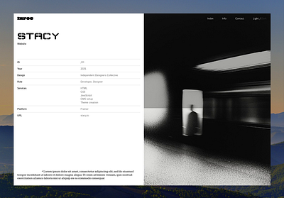 Project Page | Minimal Studio Website clean website creative design framer development minimal studio website modern studio website ui ux design web design website design