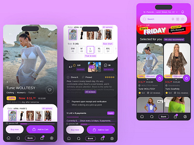 Wildberries redesign concept app black background black friday e commerce ios marketplace online store product card purple ui ux web wildberries сatalog