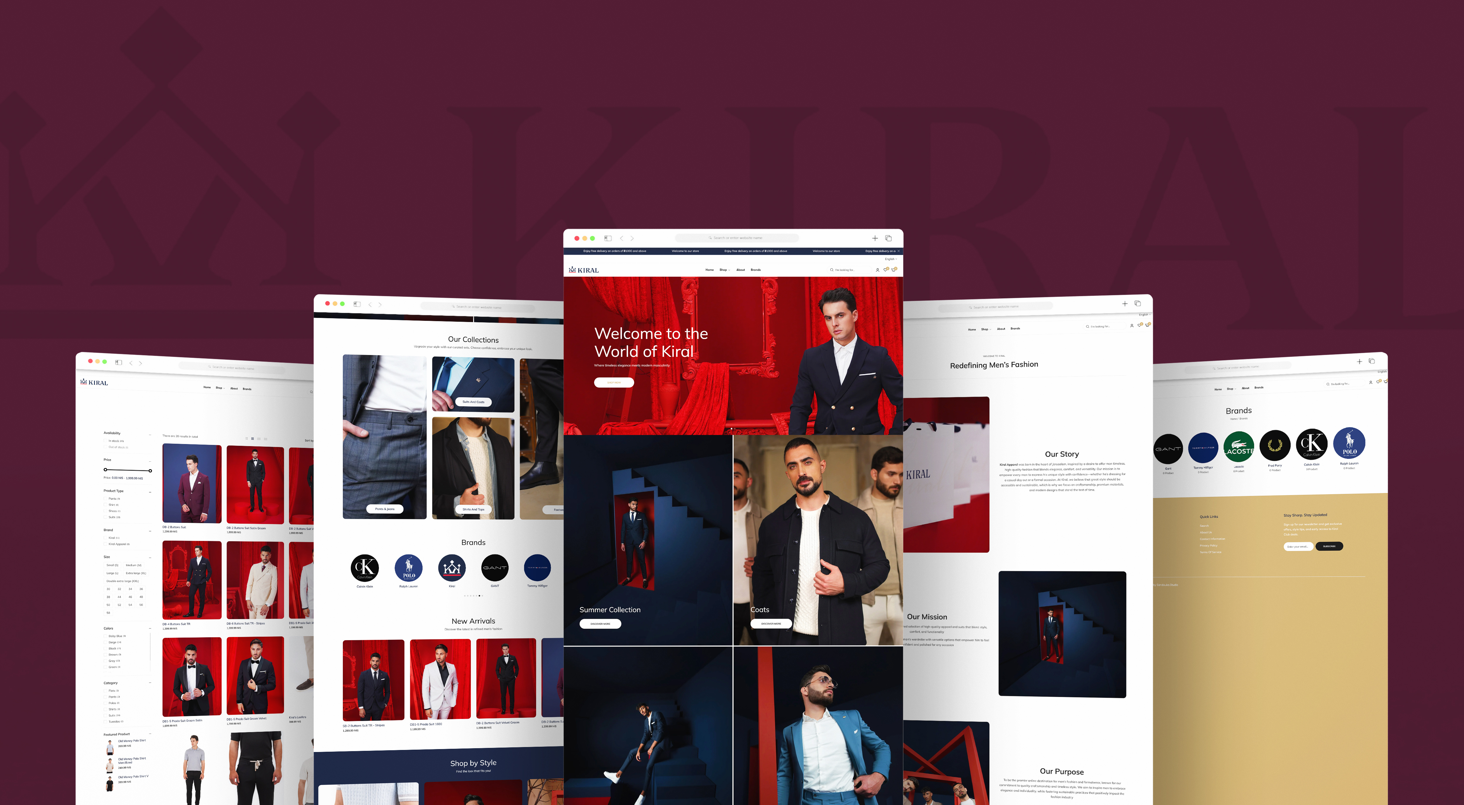 Kiral Apparel | Shopify Store apparel arabic clothes jerusalem kiral menswear shopify ui website