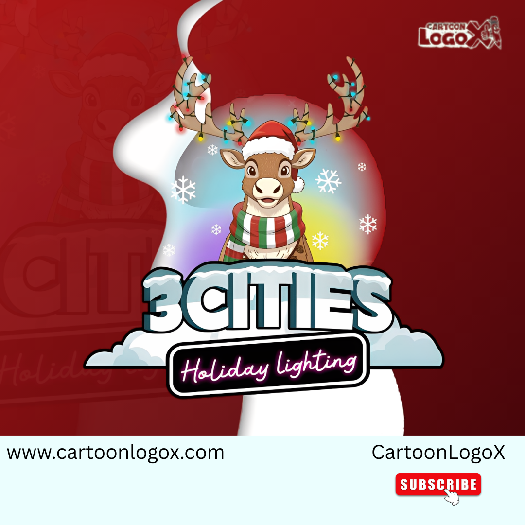 Holiday Lighting Business Branding with Mascot Logo CartoonLogoX branding design cartoon logo cartoonlogox christmas branding christmas lights business creative branding design festive branding holiday marketing marketing design mascot logo service business branding small business branding