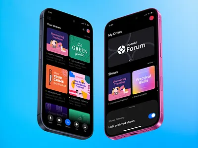 Zencastr Mobile App app audio black dark ios mobile phone podcast ui ux