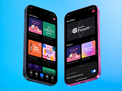 Zencastr Mobile App app audio black dark ios mobile phone podcast ui ux