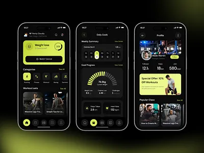 GYM Mobile App UI UX Design | Workout app ui ux design design gym gym mobile app home page uiux homepage mobile app ui ux design ui ux designer workout workout app