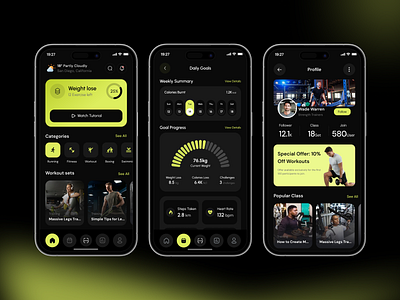 GYM Mobile App UI UX Design | Workout app ui ux design design gym gym mobile app home page uiux homepage mobile app ui ux design ui ux designer workout workout app