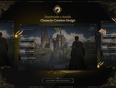 Auralis HogwartsRP Character Creation UI I Gta V character creation doartworks doatoprak fivem gmod harry potter hogwarts roleplay hogwarts rp ui design uiux