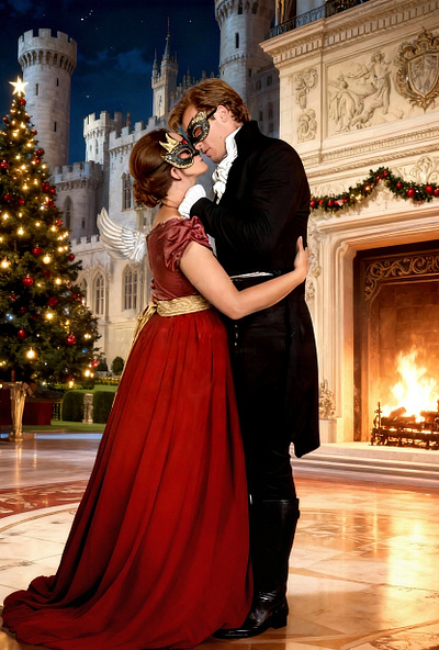 SATURNIA MASQUERADE BALL cover art work graphic design historical romance regency saturnia