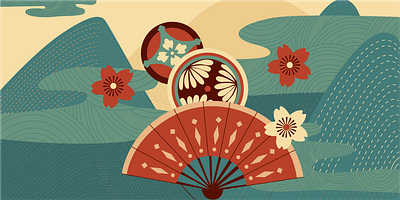 PAPER FAN IDEAS graphic design ideas illustrator