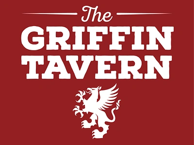 The Griffin Tavern Sign Board branding design graphic design logo red logo sign biard ui