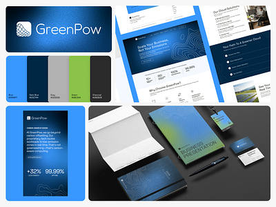 GreenPow Rebranding branding design graphic design illustration logo typography ui ux