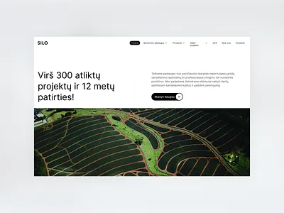 Silo Website - Hero Section Layout concept design minimal typography ui ux web