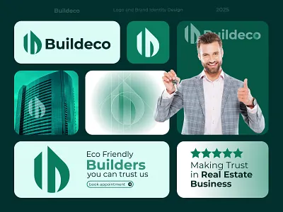 Real Estate Logo and Brand Identity Design b logo brand identity design branding building logo eco logo graphic design home logo house logo house logo design letter logo logo logo identity property logo property management logo real estate company real estate company logo real estate logo realtor logo sustainable building logo