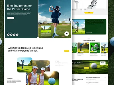 Golf Website Design agency bold clean club course court design ecommerce golf golf courses golf home page golf website landing page minimal modern sports ui uiux webflow website