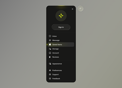 Profile Dropdown UI clean ui dark mode ui drak ui dropdown ui menu dropdown ui minimal ui profile dropdown saas product ui ux world class ui