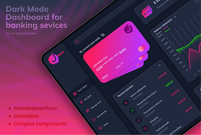 Dashboard for banking servise banking branding dashboard design figma graphic design illustration logo micointeractions prototyping ui vector