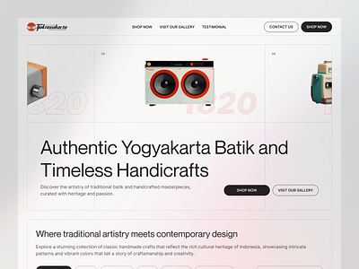 Tjokrosuharto - Landing page branding carousel clean clean design contemporary dashboard design graphic design handicrafts illustration landing page logo retro saas shop ui ux vintage web design website