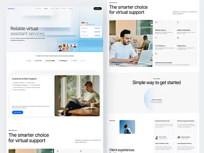 Virtual Assistant Website — Service page Design design product service startup ui ux web