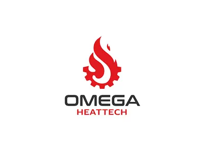 Gas Heating Company Logo Design branding creative logo design gas company graphic design heating company illustration logo logomark logotype mechanical company omega tech logo technology typography vector