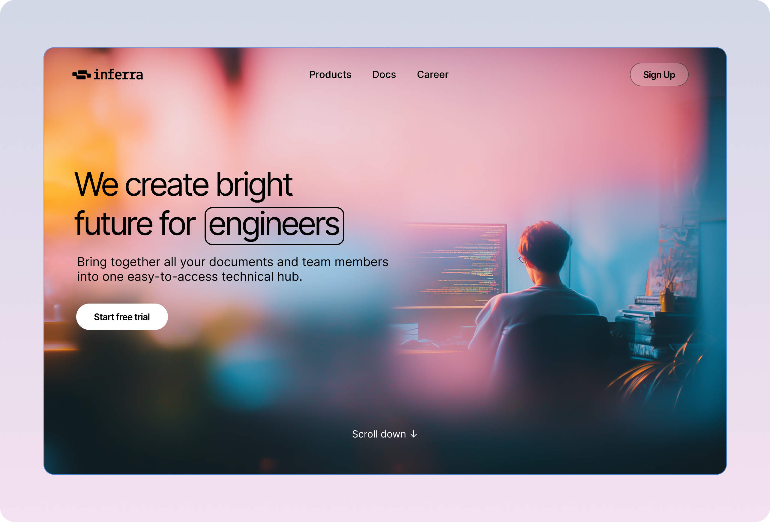 Homepage for engineers' platform branding design graphic graphic design illustration logo ui