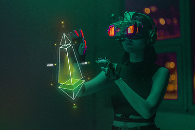 Cyberpunk 3D HUD Elements