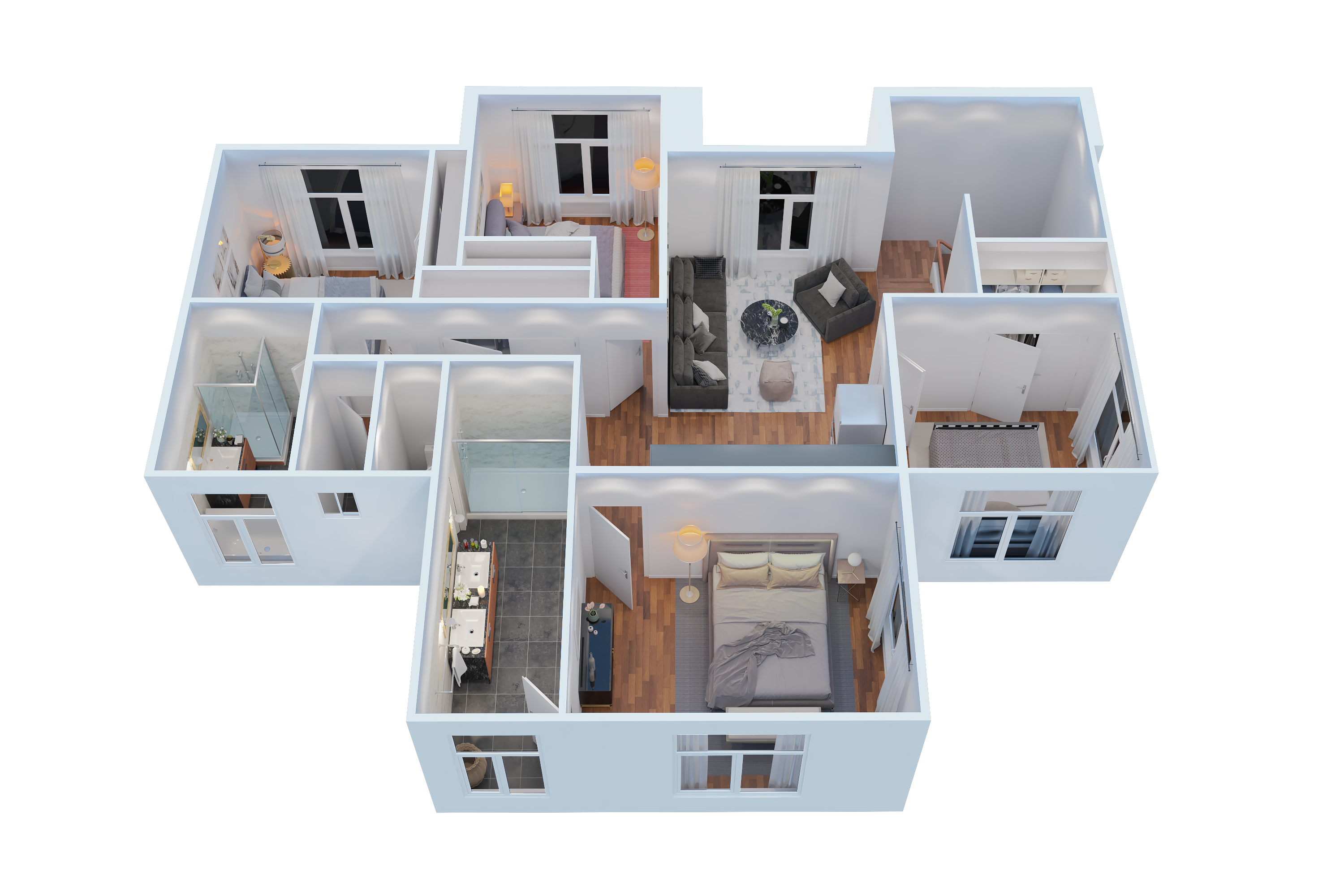 Example of Modern 3D Floor Plan Visualization