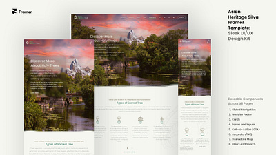 Asian Heritage Silva | Cultural & Eco Framer Kit clean ui cultural heritage editorial environmental framer framer template museum ngo website no code responsive ui kit web design