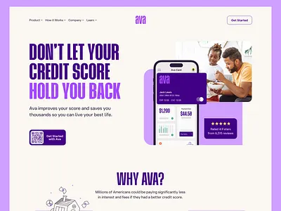 Fintech Website - Credit Building branding credit design finance fintech illustration landing page logo mobile app product design ui ux web website