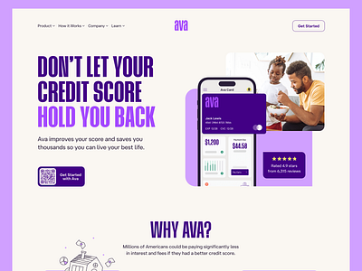 Fintech Website - Credit Building branding credit design finance fintech illustration landing page logo mobile app product design ui ux web website