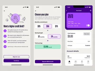 Fintech - mobile app onboarding branding credit building credit card design fintech graphic design illustration logo mobile app onboarding product design sign in ui ux