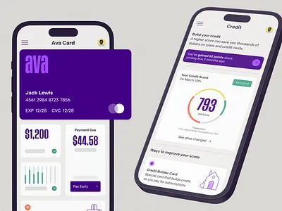 Credit Building Mobile App branding credit building credit card credit score design fintech illustration logo mobile app product design ui upsell ux