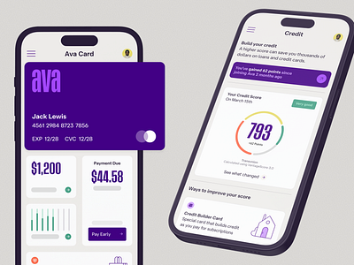 Credit Building Mobile App branding credit building credit card credit score design fintech illustration logo mobile app product design ui upsell ux