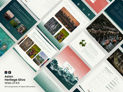 Asian Heritage Silva | Ultimate Figma UI Kit (1000+ Components) atomic design charity website clean ui component library cultural heritage design system editorial design environmental figma figma resource landing page modern web ngo non profit responsive ui design ui kit user interface web design website template
