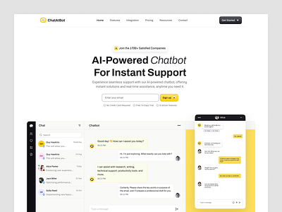 ChatAIBot - AI Chatbot Website Template Pack for Elementor ai bot template animation integration template ui ux website wordpress