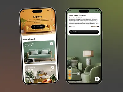 Furniture Mobile App app app design chair ecommerce furniture mobile mobile app mobile app design modern shoping ux ui
