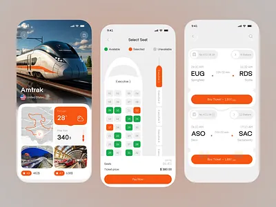 Train Booking App – Book Tickets Effortlessly, Travel Smarter cleanui dribbble mobileappdesign moderndesign railwayapp ticketbookingapp trainapp travelappdesign travelplanner uidesign uxdesign