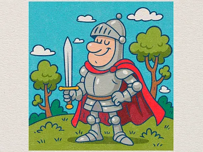 Knight of Resilience (Conceptual Illustration) branding cartoon character design illustration logo mascot rubber hose t shirt