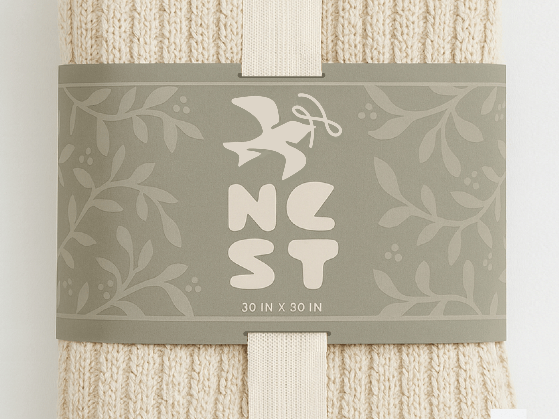 NEST - Branding / Blanket Packaging Design / Pattern Design bird branding clothing comfort custom font feminine illustration infant leaves lettering logo logos nature nest packaging packaging designer pattern pattern design print typography
