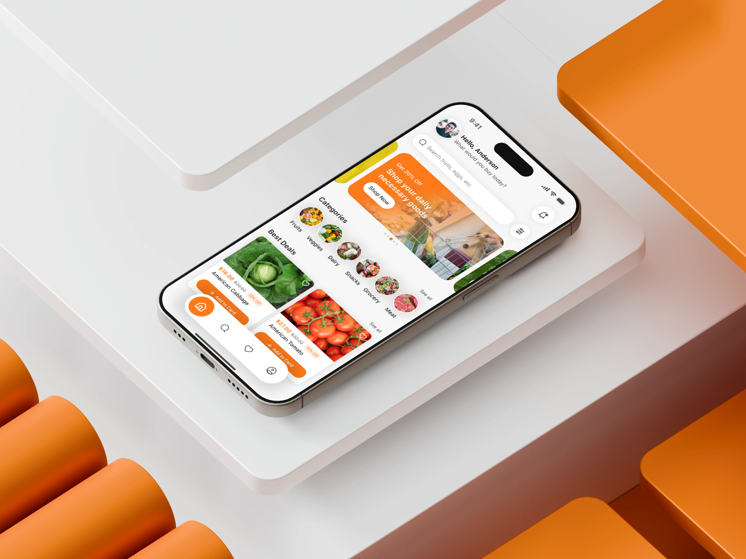Example of Grocery Shopping Mobile App Design