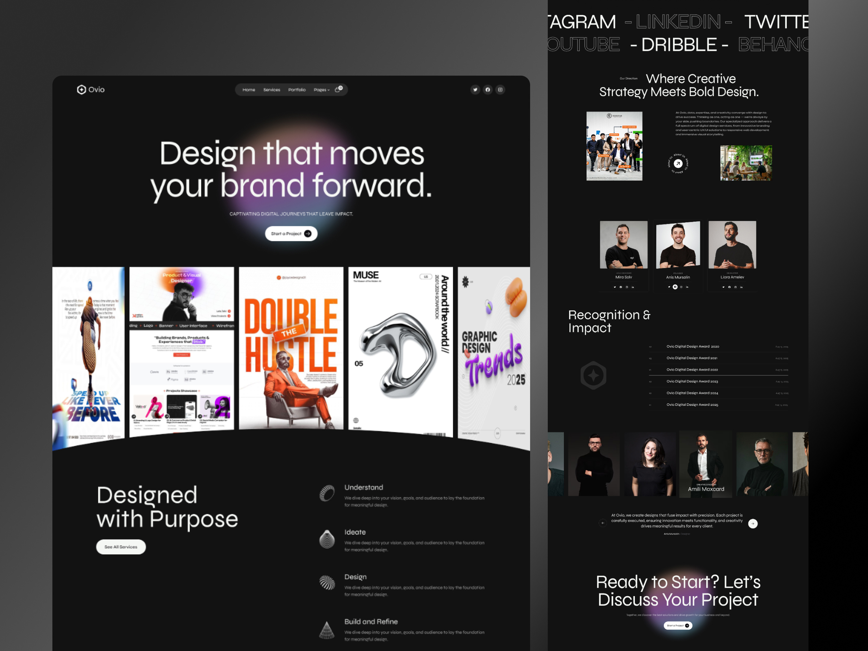 Ovio- Creative Design Agency Website agency website branding digital agency digitalagency digitalagencywebsite figma to webflow figma website luxury website marketing agency website marketingagency ux designer web ui ux website designer website mockup website template wordpress website