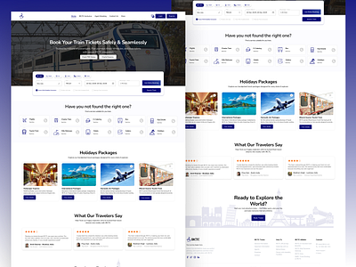 IRCTC Landing Page – Modern UX/UI Redesign booking website creative design figma design figma website design irctc landing page modern ui redesign redesign website responsive design train booking travel website ui ui design uiux user experience ux design uxui web design website inspiration