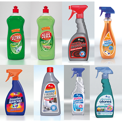 Household Cleaners Packaging – Retail & FMCG 3d mockups branding cleaning products consumer goods fmcg household products illustrator label design packaging design photoshop print design product design retail packaging shelf design supermarket packaging