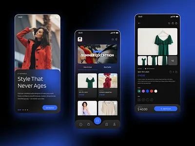 Modern Fashion E-Commerce App UI appdesign ecommerceapp fashionapp minimaldesign mobileapp onboarding ui uidesign