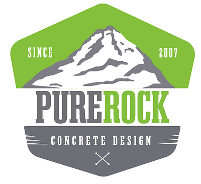 PURE ROCK BRAND brand brand logo branding concrete logo design graphic design illustration logo vector