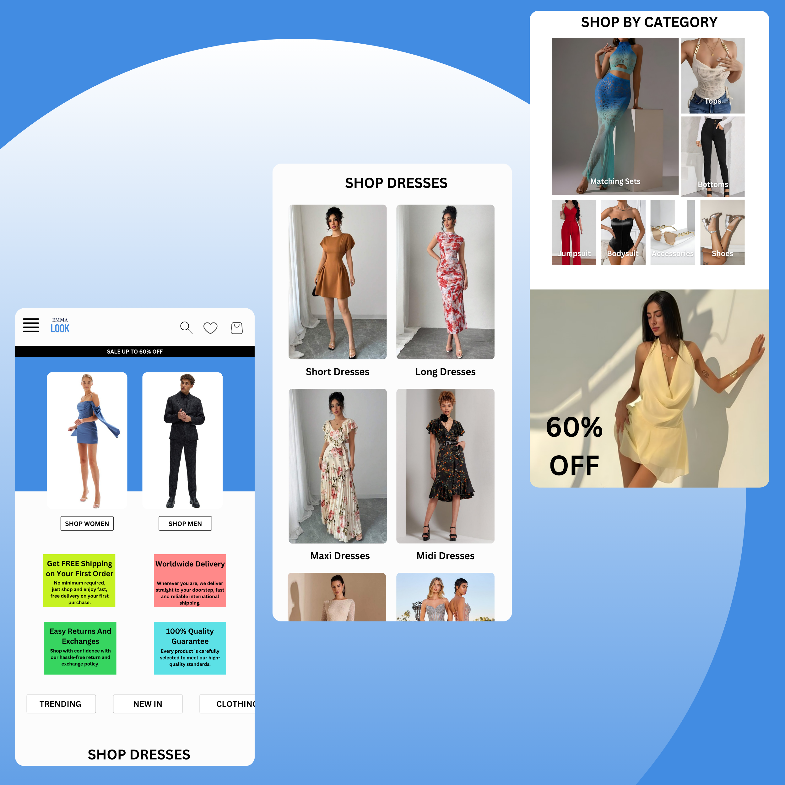 Fashion E-commerce Website Design branding ecommerce express.js next.js node.js online store postgresql prisma orm react tailwind css typescript ui uiux uiux design ux web design web development website design